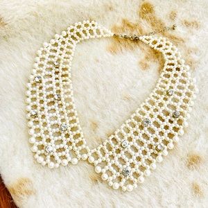 Pearl Gem Collar Necklace